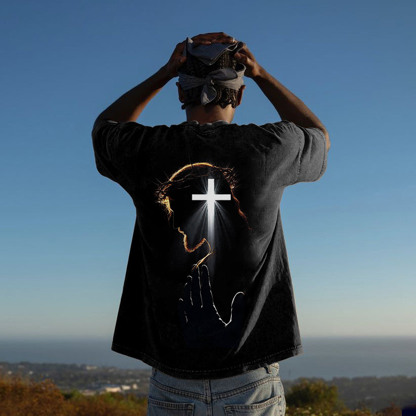 Holy Cross Silhouette Printed Men's T-shirt