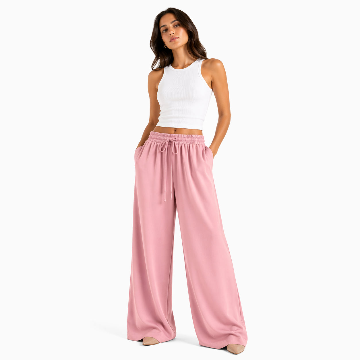Pantalon palazzo fluide – Coupe large élégante, taille élastiquée