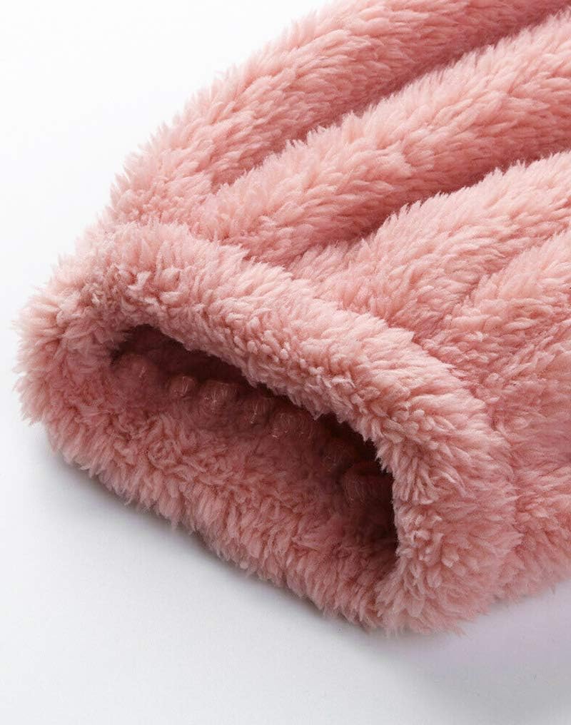 Womens Fleece Onesies Pajamas Jumpsuit Warm Sherpa Romper Sleepwear One Piece Zipper Hooded Playsuit Loungewear