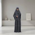 L'Ensemble de prière, Abaya Khimar 2 pièces en Tissu Jazz, Mastour et Pratique