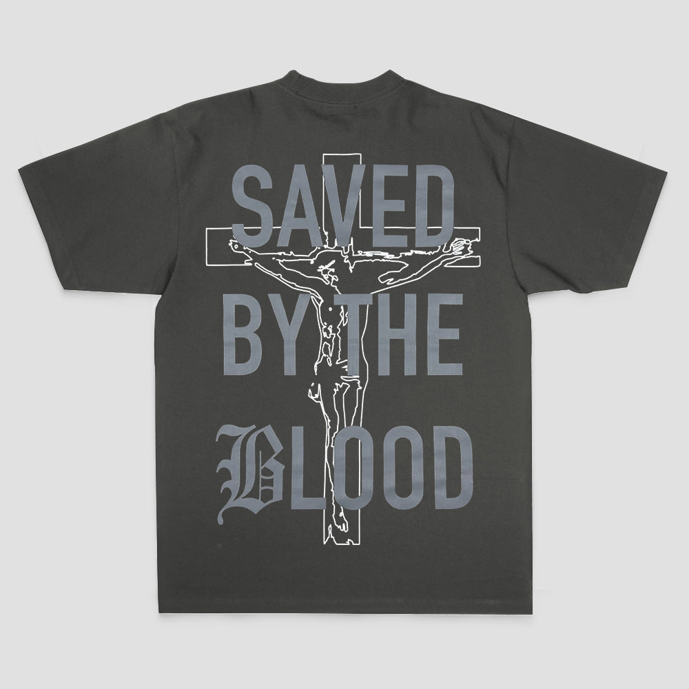 Saved By The Blood Printed Men's T-shirt
