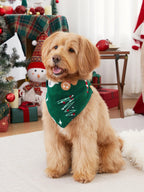 Christmas Pajamas Family Matching Fleece Gingerbread Man Long Sleeves Pajamas Sets with Christmas Socks Dark Green