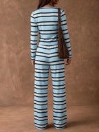 Women's Striped Knit Two-Piece Set