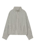 Women's Loose-Fit Plaid Bomber Jacket