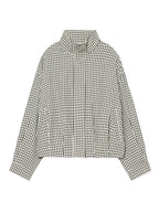 Women's Loose-Fit Plaid Bomber Jacket