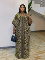 Plus Size African-Style Kaftan Dress for Women