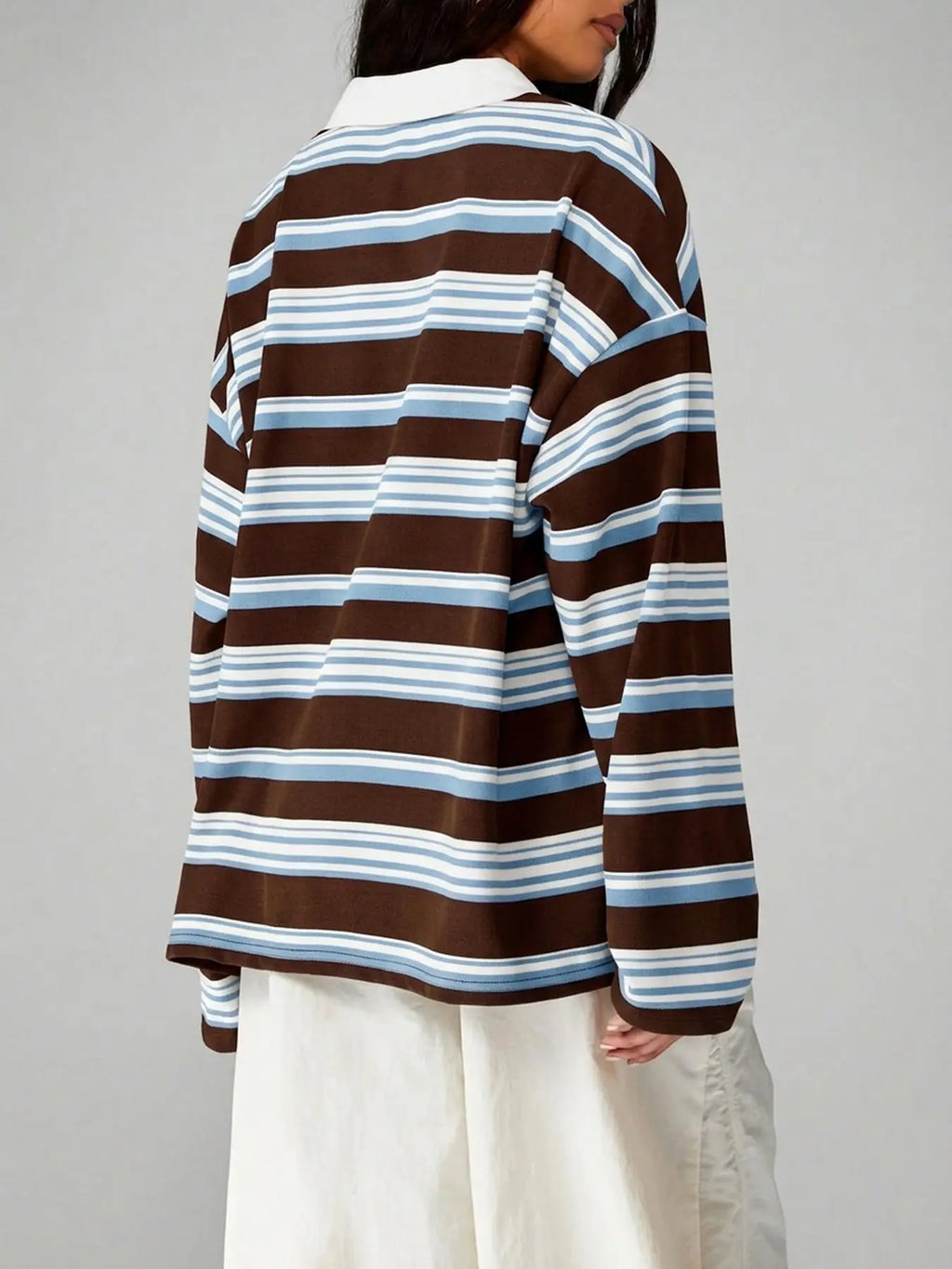 Vintage Striped Collared T-Shirt