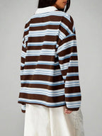Vintage Striped Collared T-Shirt