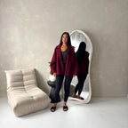 Ladies Collar Batwing Pocket Lined Jacket