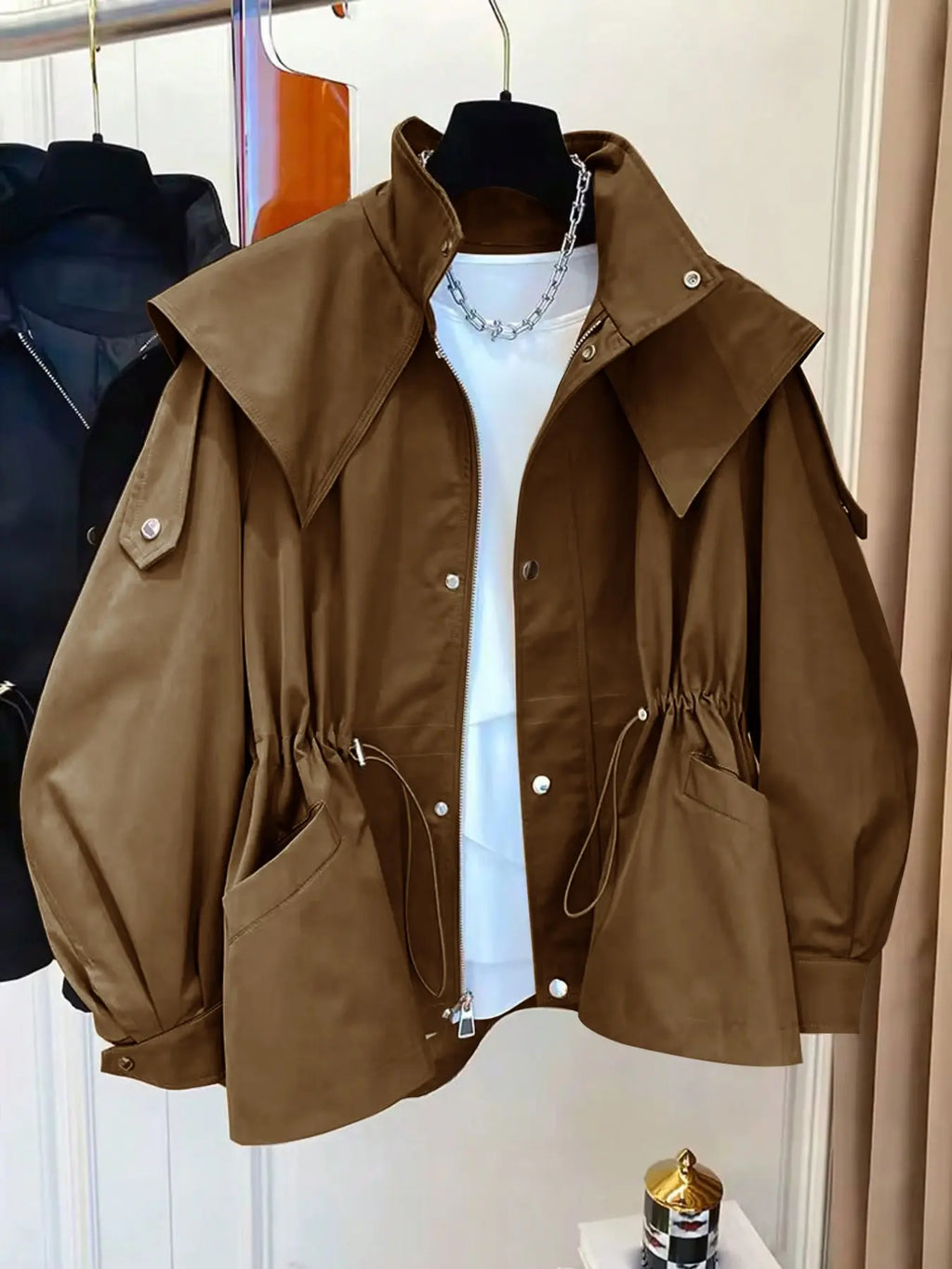 Women's Elegant Baggy Windbreaker Coat
