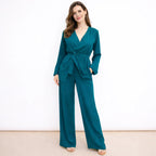[2026] Spring, Completo Pantaloni E Maglia Incrociata