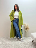 Oversized Coat Straight Fit with Two Pockets for Women