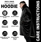 Oversized Hoodie Blanket Men Women, Ultra Soft Sherpa Fleece Warm Cosy Wearable Throw Sweatshirt Snuggle Oodies for Adults Teens with Big Pocket