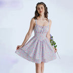 Floral Corset Mini Dress, Casual & Vacation Style