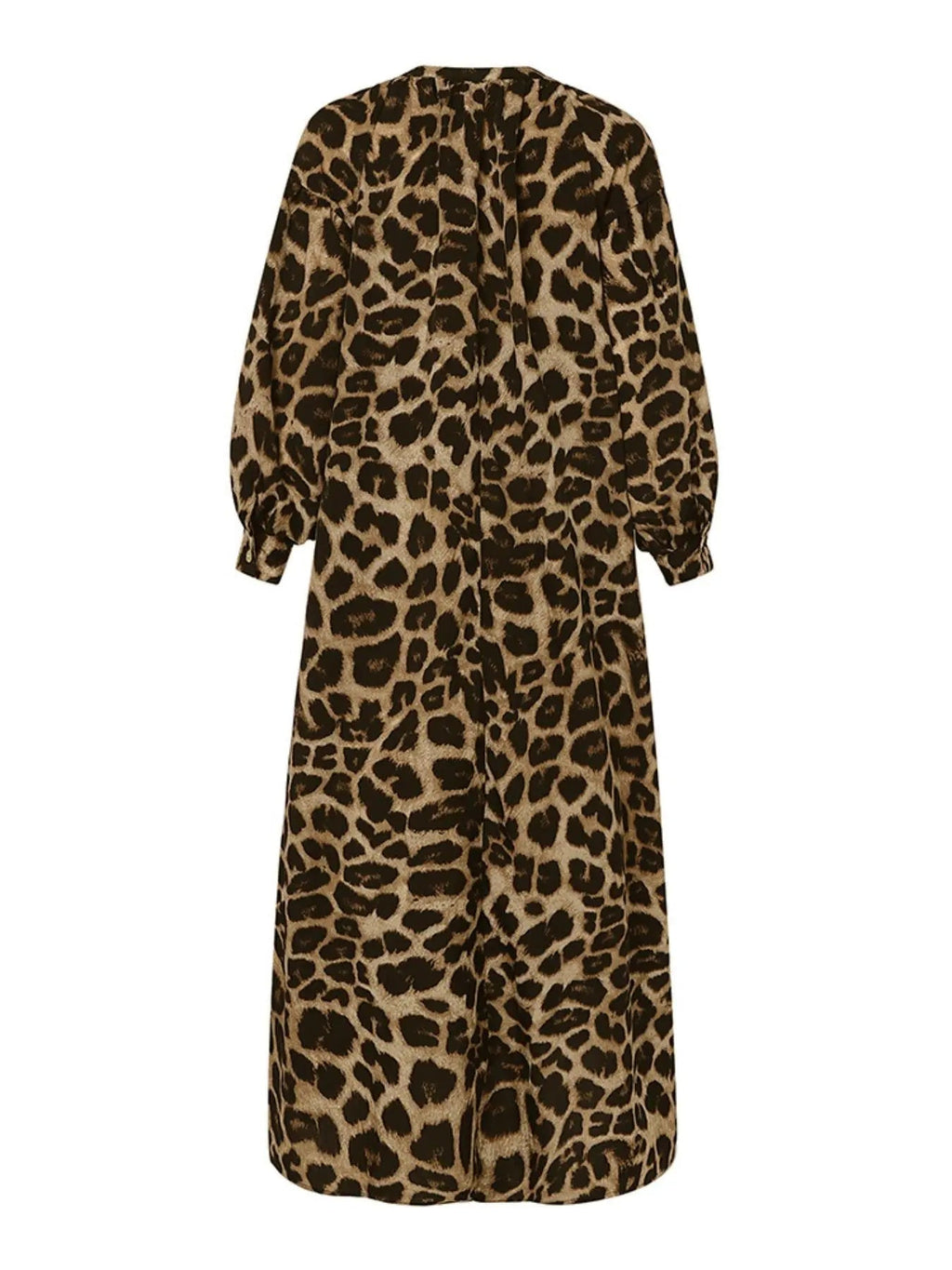 Women's Casual Boho All-Over Leopard Print Dress, Street Long Dress for Vacation Wear, Ladies Clothes for Daily Wear