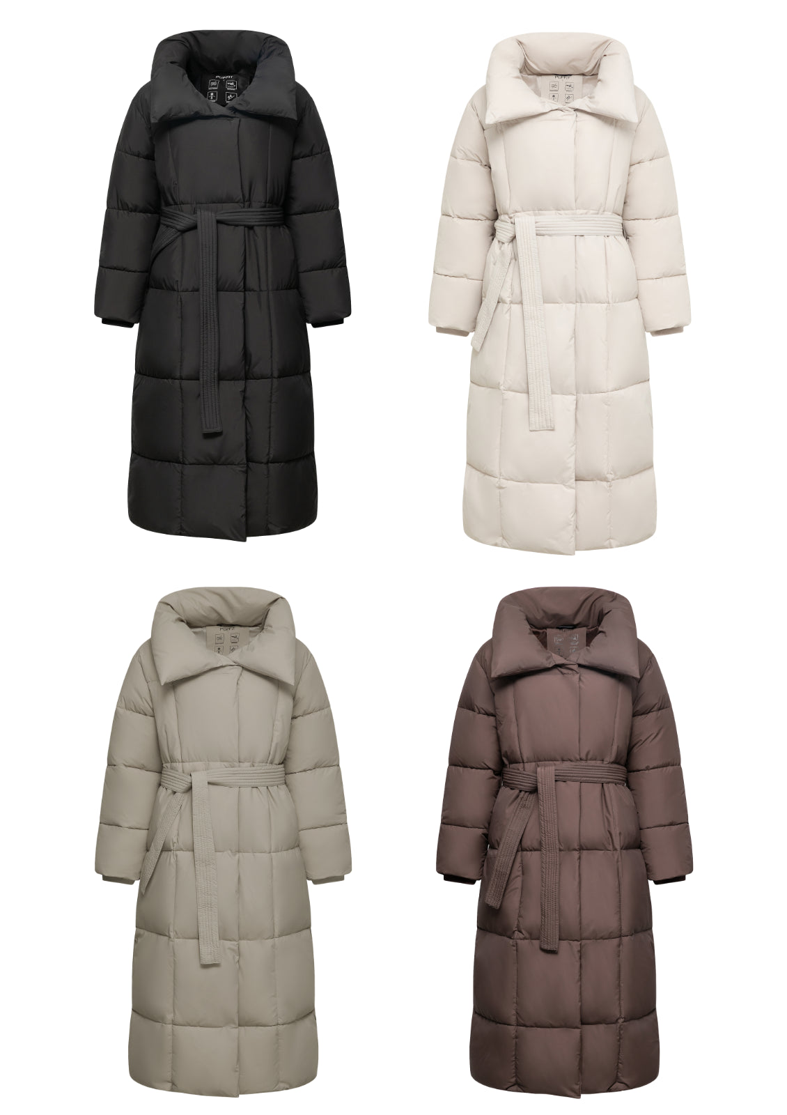 Extra Long Length Belted Button Jacket Splashproof