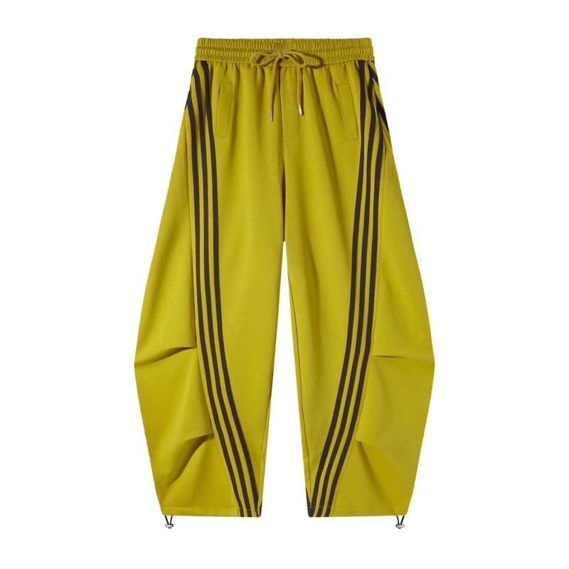 Loose Wide Leg Striped Track Pants Women's Casual Streetwear Joggers with Elastic Waistband & Side Pockets for Workout Clothes