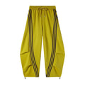 Loose Wide Leg Striped Track Pants Women's Casual Streetwear Joggers with Elastic Waistband & Side Pockets for Workout Clothes