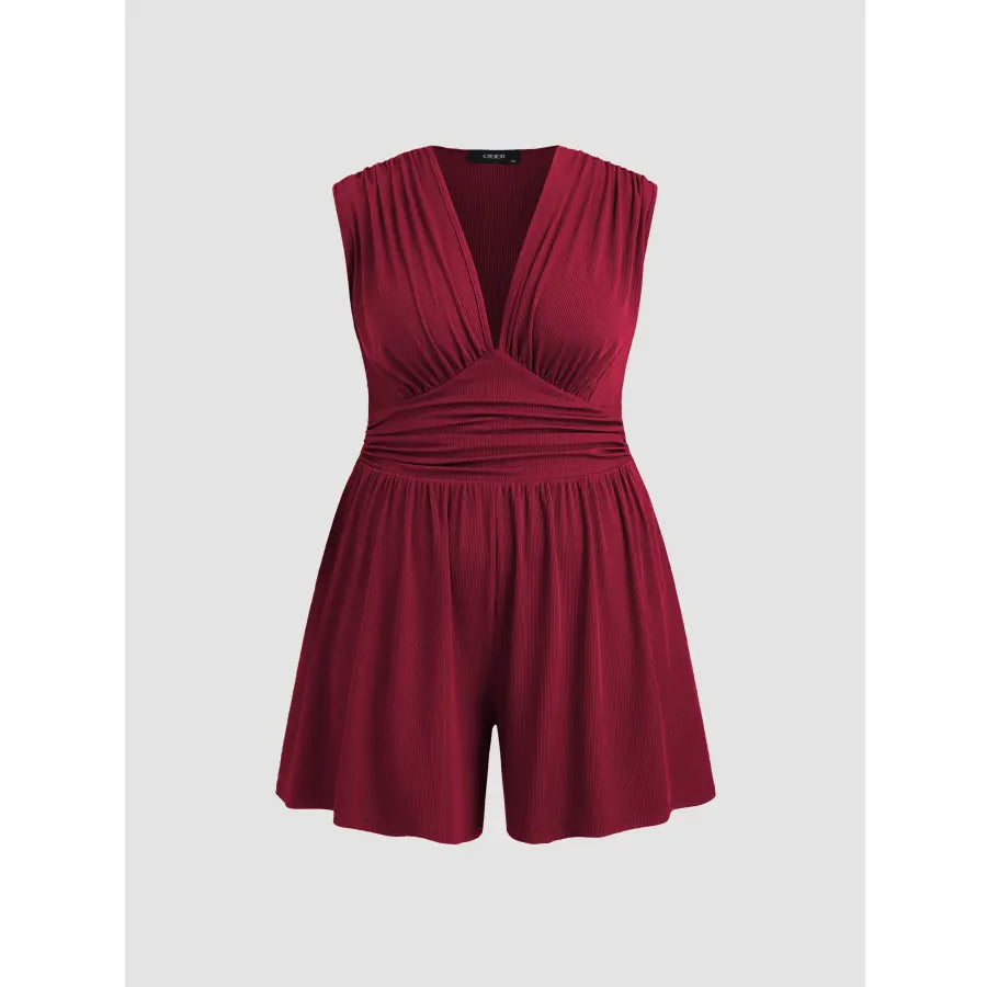 Women's Spring/Summer Sleeveless V-Neck Romper