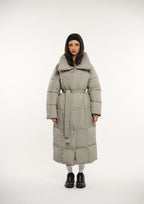 Extra Long Length Belted Button Jacket Splashproof