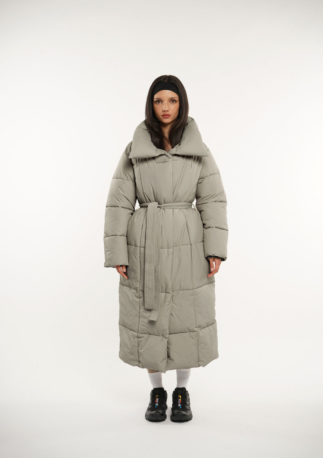 Extra Long Length Belted Button Jacket Splashproof