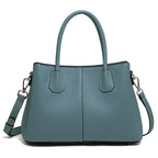 Women’s White Leather Top Handle Bag