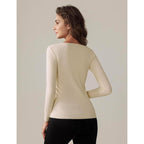 Women Long Sleeve Thermal Shirt Fleece Lined Undershirt Ultra Soft Base Layer Tops for Women Cold Weather