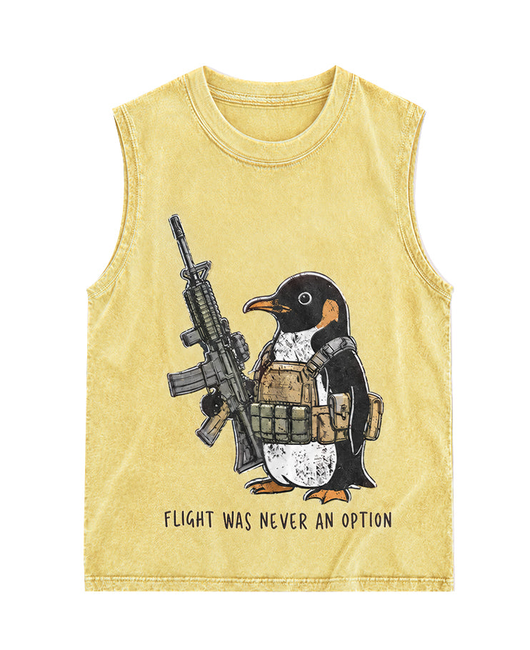 Flight Was Never An Option Vintage Comfort Colors Sleeveless Tee