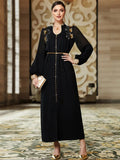 Women's Handmade Beaded Robe, Comfortable Fashion Long Dress, Elegant Evening Wear, Stylish Home Clothing
