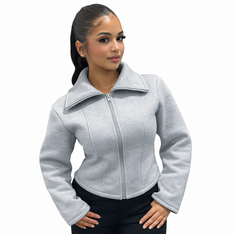 Sculpting Zip Jacket — Elegant Fit, Premium Comfort, Soft & Substantial Fabric