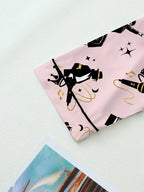 Women's Cute Retro Music Star Pajamas Set