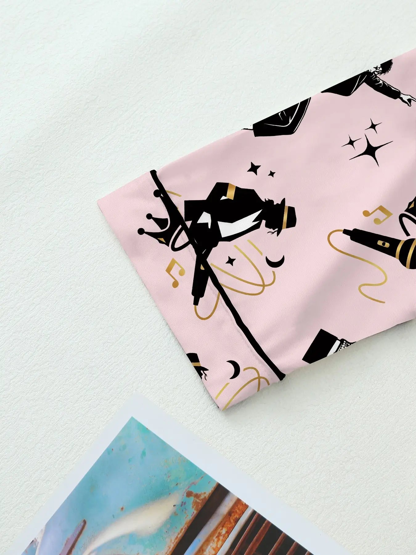 Women's Cute Retro Music Star Pajamas Set