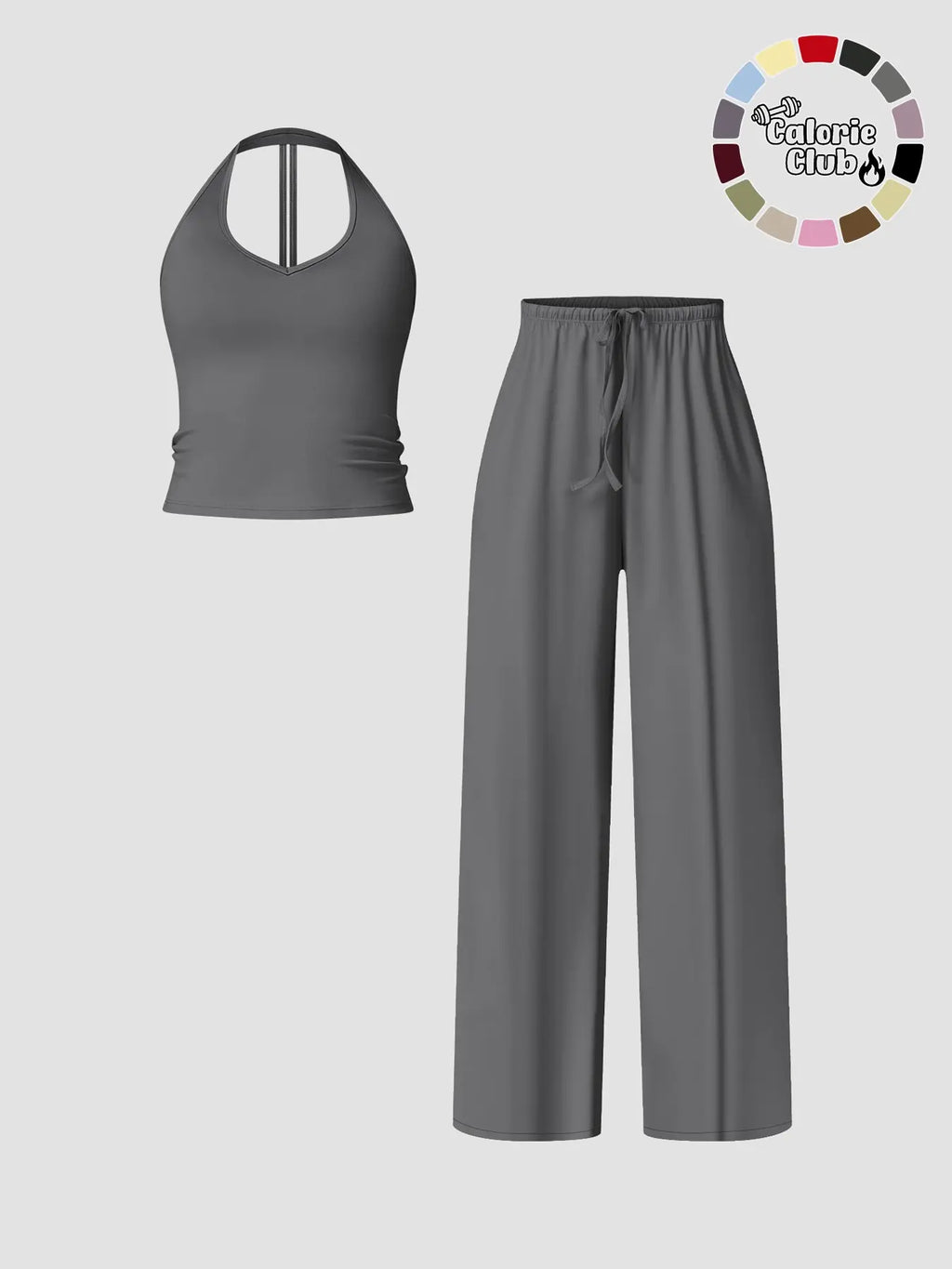 Women's Quick-Dry Sports Tank Top, Casual High-Waisted Bell Bottoms
