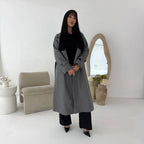 Womens Trench Belted Buttoned Coat