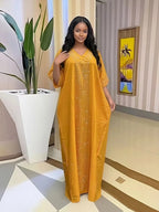 Women's Islamic Clothing Rhinestone Loose Boubou Kaftan Dress