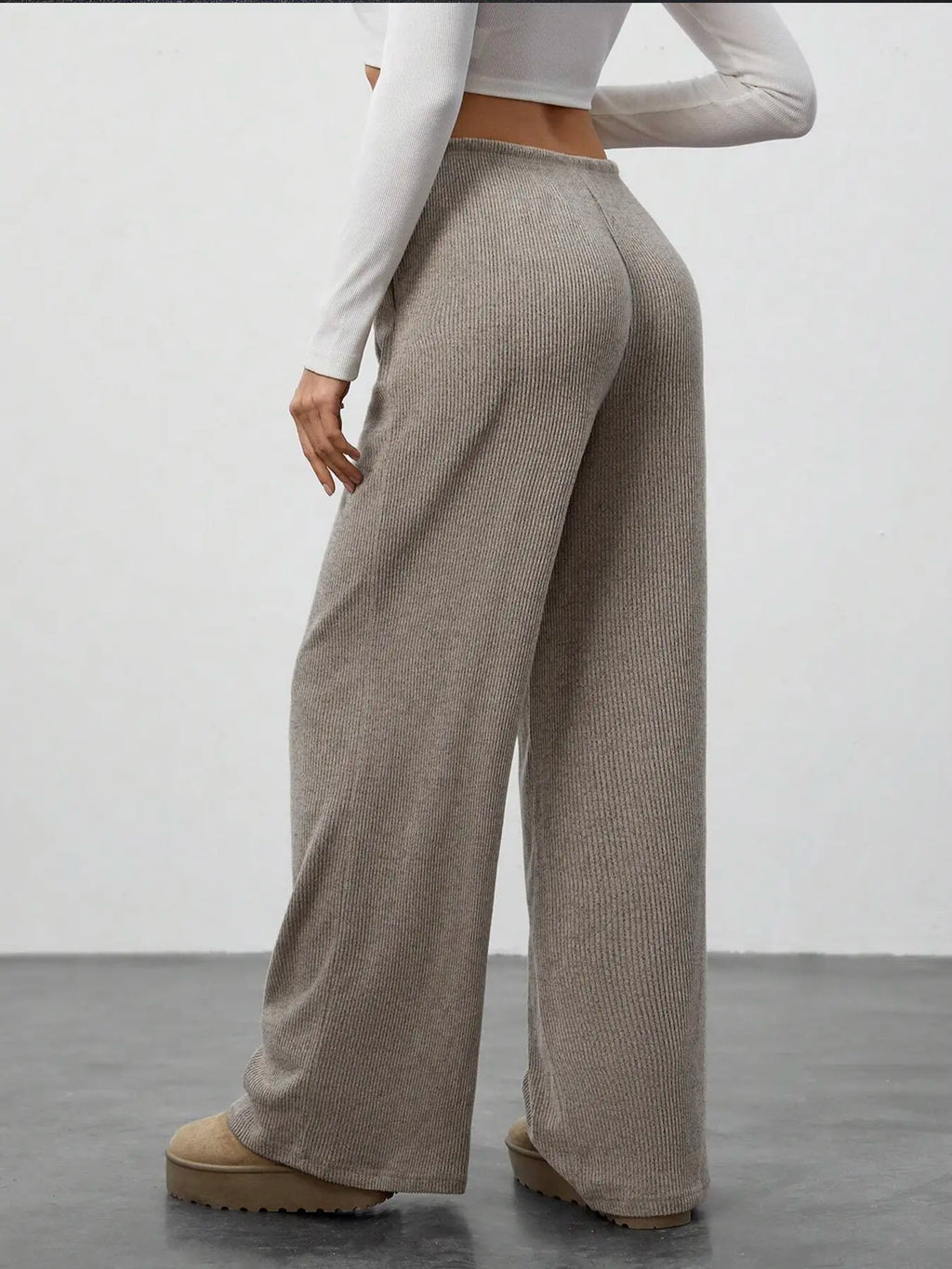 High Waist Comfortable Wide Leg Casual Jogging Pants
