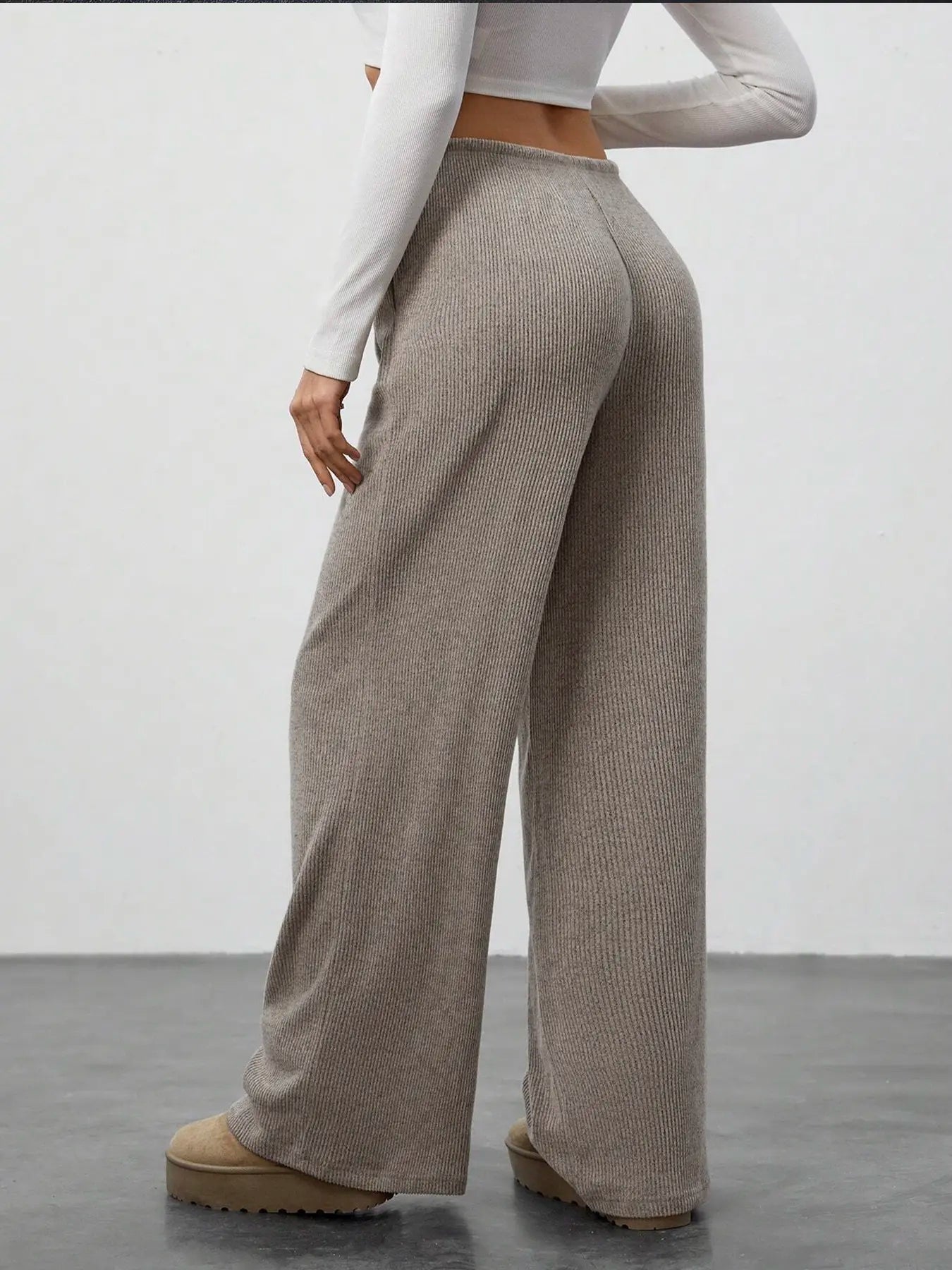 High Waist Comfortable Wide Leg Casual Jogging Pants