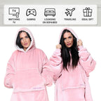 Oversized Hoodie Blanket Men Women, Ultra Soft Sherpa Fleece Warm Cosy Wearable Throw Sweatshirt Snuggle Oodies for Adults Teens with Big Pocket