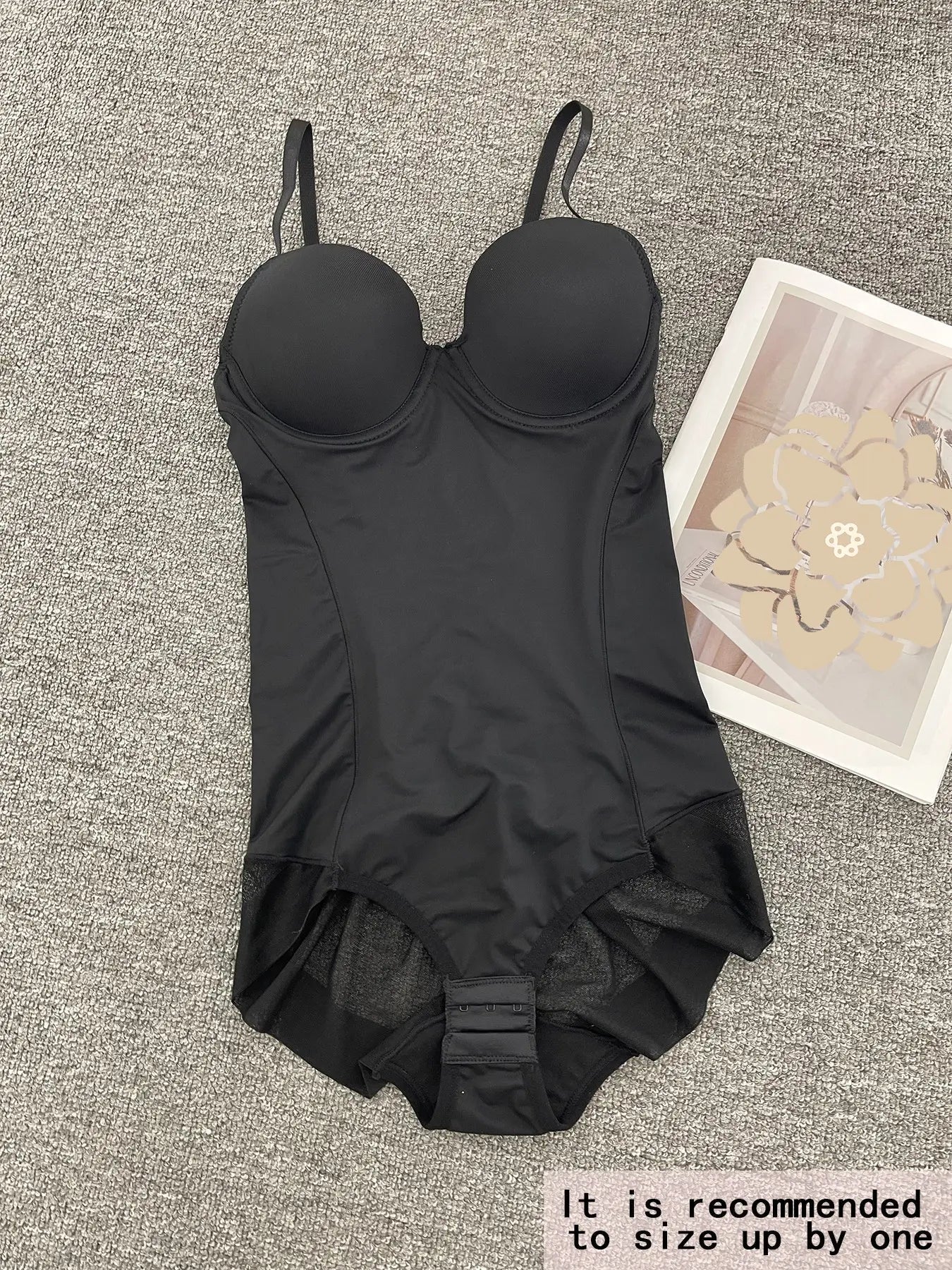Slimming Bodysuit Shapewear with Bra, Adjustable Straps and Hook Closure, Lightweight Shaping Underwear for Women, Perfect for Evening Gowns