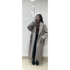 Wool trench coat with belt