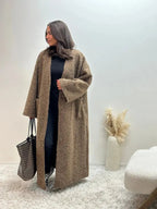 Oversized Coat Straight Fit with Two Pockets for Women