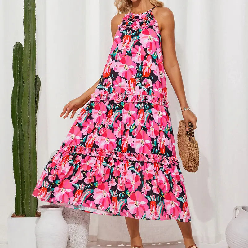 Floral Dress, Boho Casual Style, Summer Daily Look