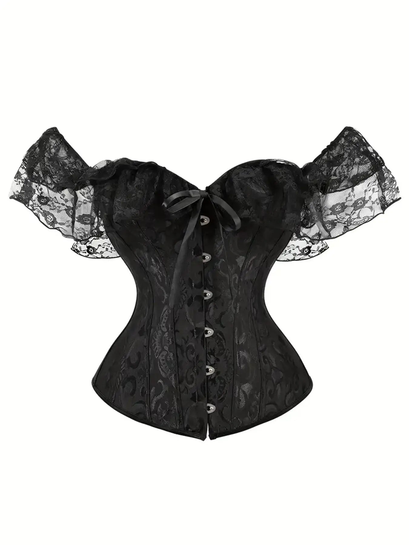 Women's Floral Jacquard Bone Fishbone Corset Structure Shapewear Tube Top, Retro Fashionable Tummy Control Shaper, Women's Shapewear for All Seasons, Corset Tops, Vintage Corset Tops