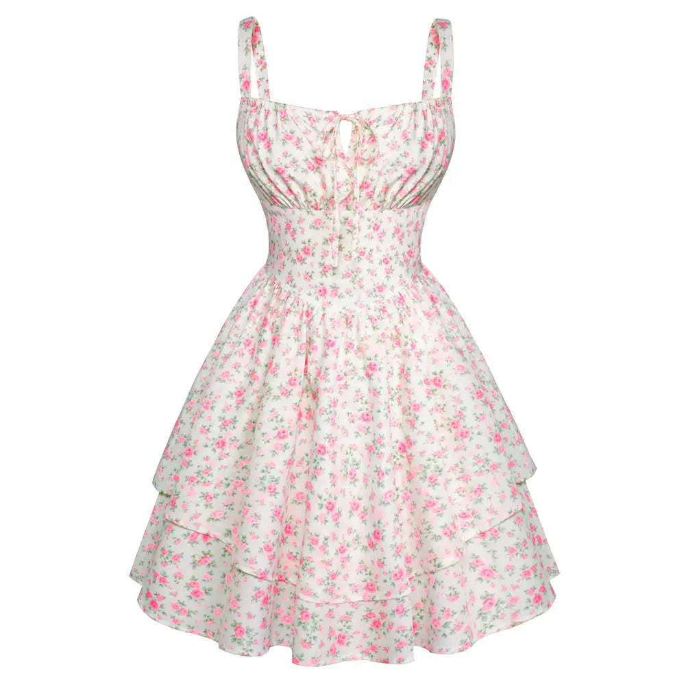 Floral Corset Mini Dress, Casual & Vacation Style