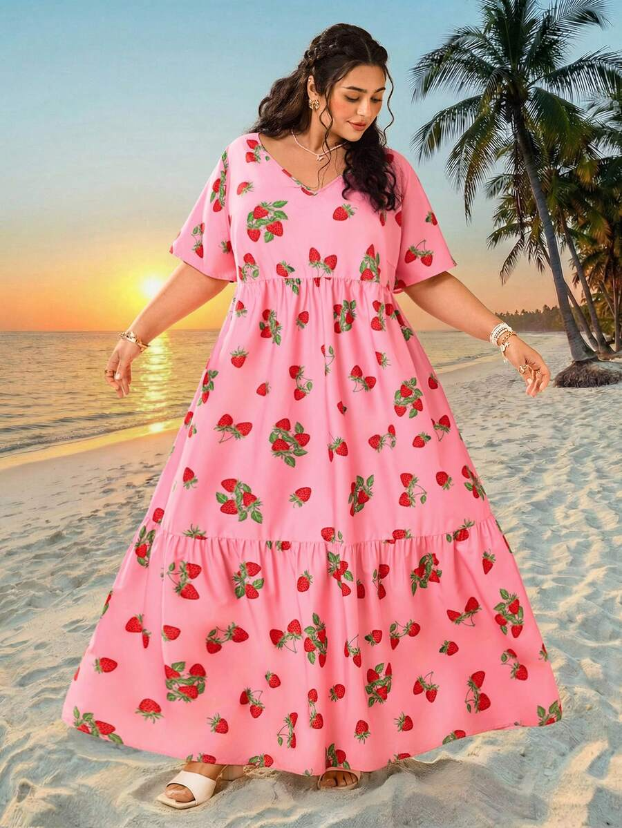 Women's Plus-Size Summer Bohemian-Style Dress