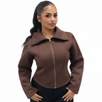 Sculpting Zip Jacket — Elegant Fit, Premium Comfort, Soft & Substantial Fabric