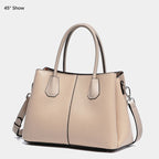 Women’s White Leather Top Handle Bag
