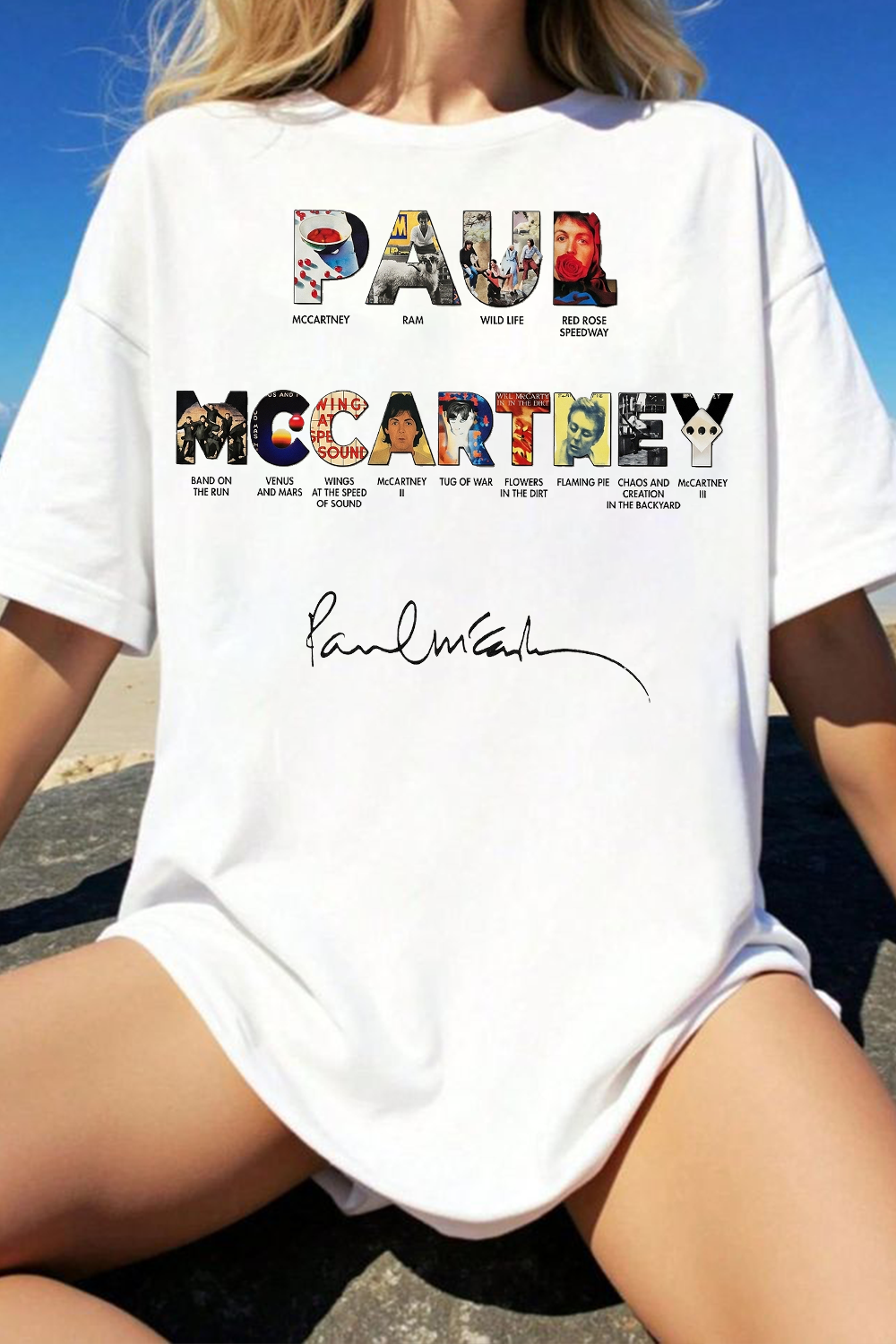 Paul Mccartney Print Women Shirt