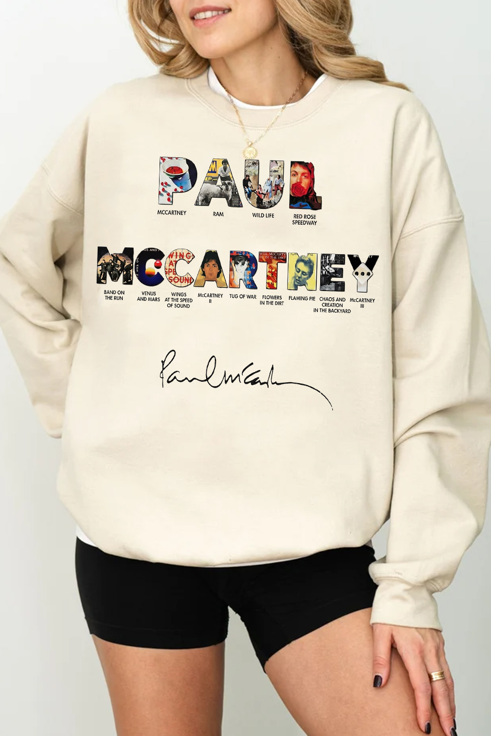 Paul Mccartney Print Women Sweatshirt