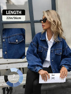 Women's distressed denim jacket